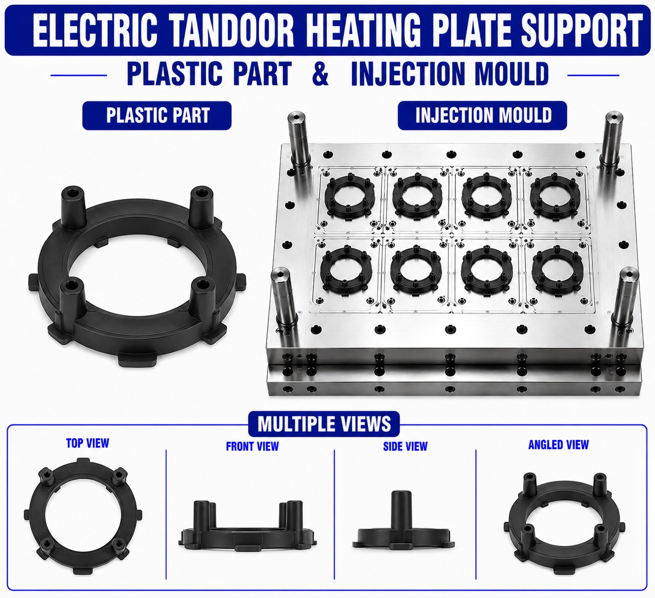 Electric Tandoor Plastic Heating Plate Support Mould and Moulding Service